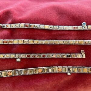 Nomination Bracelets Silver, Gold and real Diamond Charm Bracelet